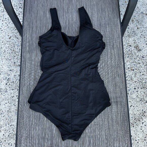 Kim Gravel x Swimsuits For All One Piece Sarong Swimsuit Womens Size 10 Black - Picture 2 of 10